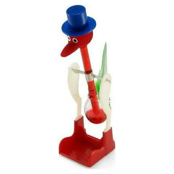 red liquid retro famous happy dippy drinking bird by c&h