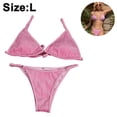 thumbnail image 2 of Thong Bikini Two Pieces Bathing Suit for Women Triangle Top Brazilian Bottom Body, 2 of 5