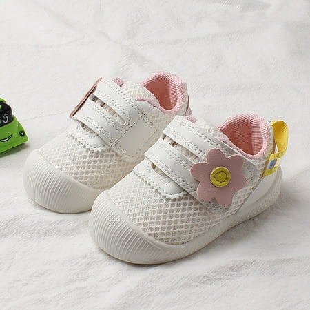 

eczipvz Toddler Shoes Sport Shoes Children Baby Toddler Shoes Non Slip Casual Shoes Rubber Sole Outdoor Toddler Walking Shoes 6 Wide (Pink 5.5 )