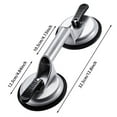 thumbnail image 3 of Oliegs Heavy Duty Triple Arm Suction Cup For Tempered Glass With Powerful Grip And Secure Hold, 3 of 5