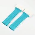 thumbnail image 7 of Ankle Socks - Retro Knitted Leg Warmers Crochet Long Boot Socks Christmas Thickened Warm Socks for Women Adult Party Dance Yoga, Socks for Women,Color: Sky Blue Size: One Size, 7 of 7