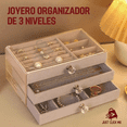 thumbnail image 2 of Alhajero Estuche Organizador De Joyas Aretes 3 Niveles Suave Gris-JUSTCLICK MX, 2 of 8