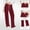 #Wine, variant on DPTALR Women's Solid Color Elastic Waist Relaxed Drawstring Casual Sweatpants With Side Pockets,Wine,Size XXL