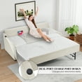 thumbnail image 3 of Rophefx Twin Size Upholstery Daybed with Pop Up Trundle Bed and USB Charging Port for Bedroom, 3 of 9