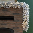 thumbnail image 6 of Hvmvliv Christmas Garland With Lights 6ft Christmas Flocked Pines and Holly Decorative Vines Realistic Snow-Finish Artificial Garland for Banisters Mantels Doorways and Holiday Wreaths White, 6 of 6