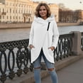 thumbnail image 2 of Womens Sweatshirt Fashion Hooded Asymmetric Zipper Pullover Sweatshirt Fall Winter Oversized Front Open Coat Tops With Pockets For Sweatshirt For Women, 2 of 5