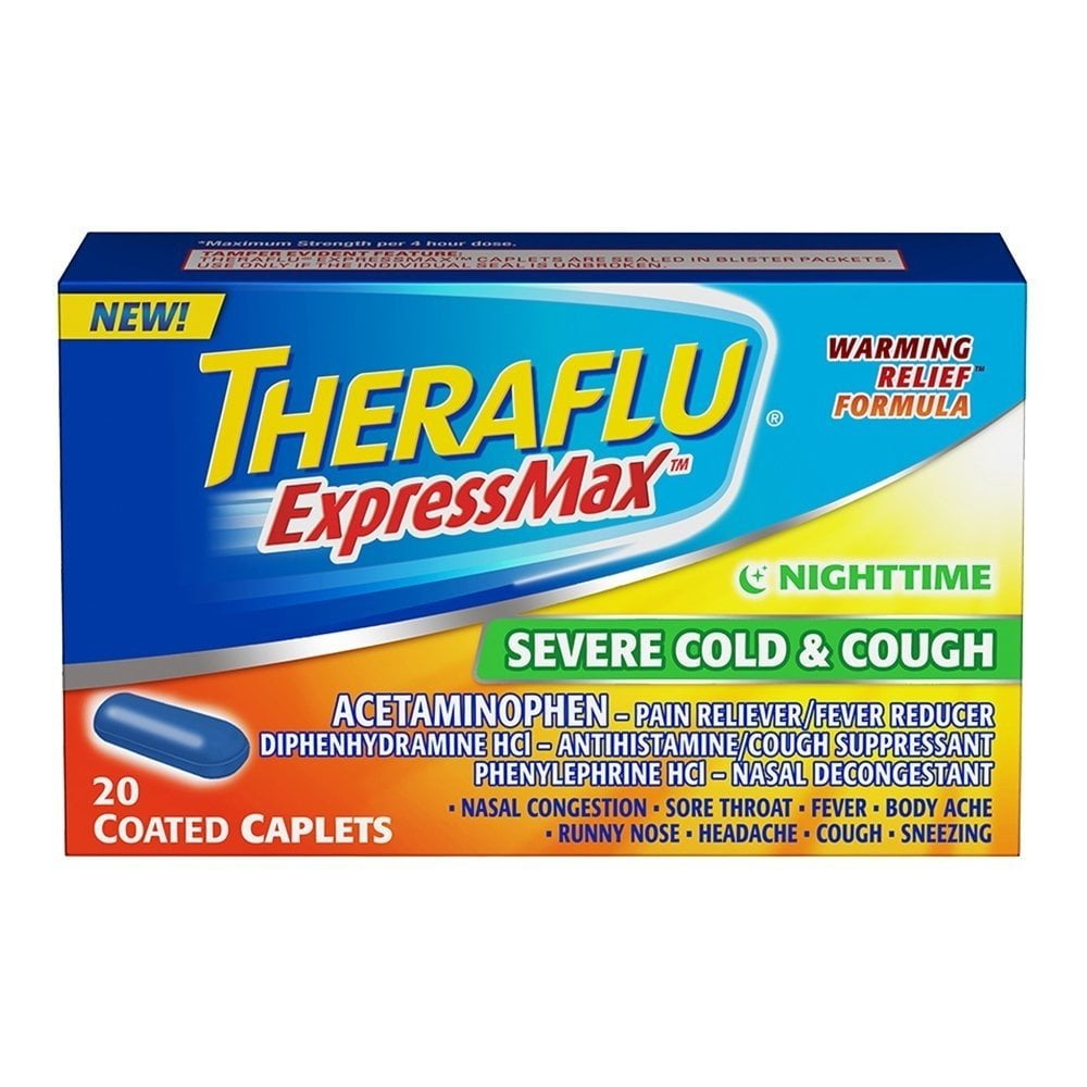 Theraflu ExpressMax Caplets for Nighttime Severe Cold and Cough (20