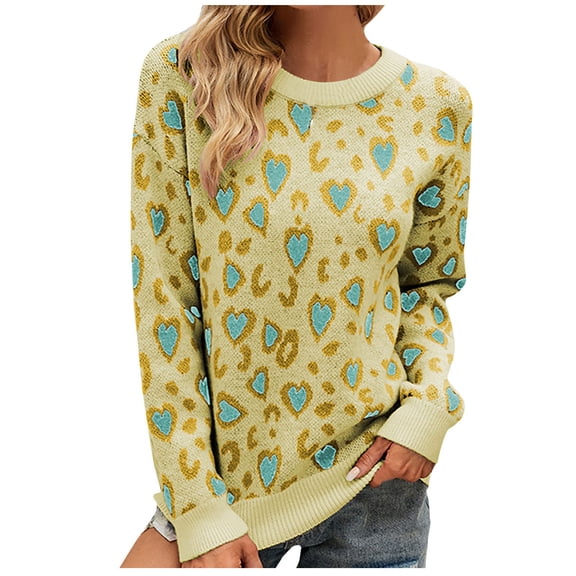 Aoochasliy Womens Sweaters Clothes Pullover Autumn Winter Top Knit Cardigan Small Heart