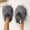 Gray, variant on Kilaqueen Women's Fluffy Faux Fur Slippers Furry Soft Plush Home Slippers Indoor Outdoor Non-Slip Slippers Winter Warm Anti-Slip Rubber Soles Fuzzy Slides Comfortable Slip On House Shoes