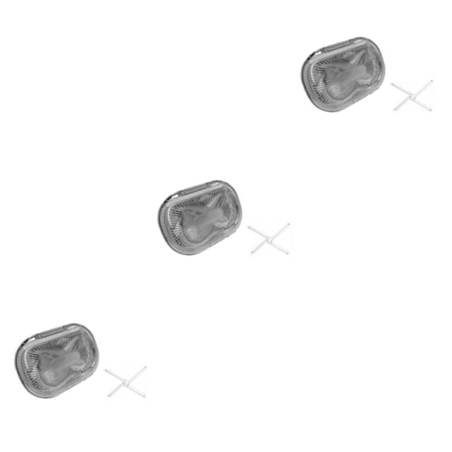 maskred Portable Case Retainer Braces Storage Box Mouth Guard Seal Transparent Plastic with Partition Holder for Travel Home Transparent L 3Set