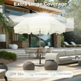 thumbnail image 2 of Alpha Joy 7FT Outdoor Parasol Beach Umbrella Fiberglass Ribs Umbrella with Tassel, Ivory, 2 of 6