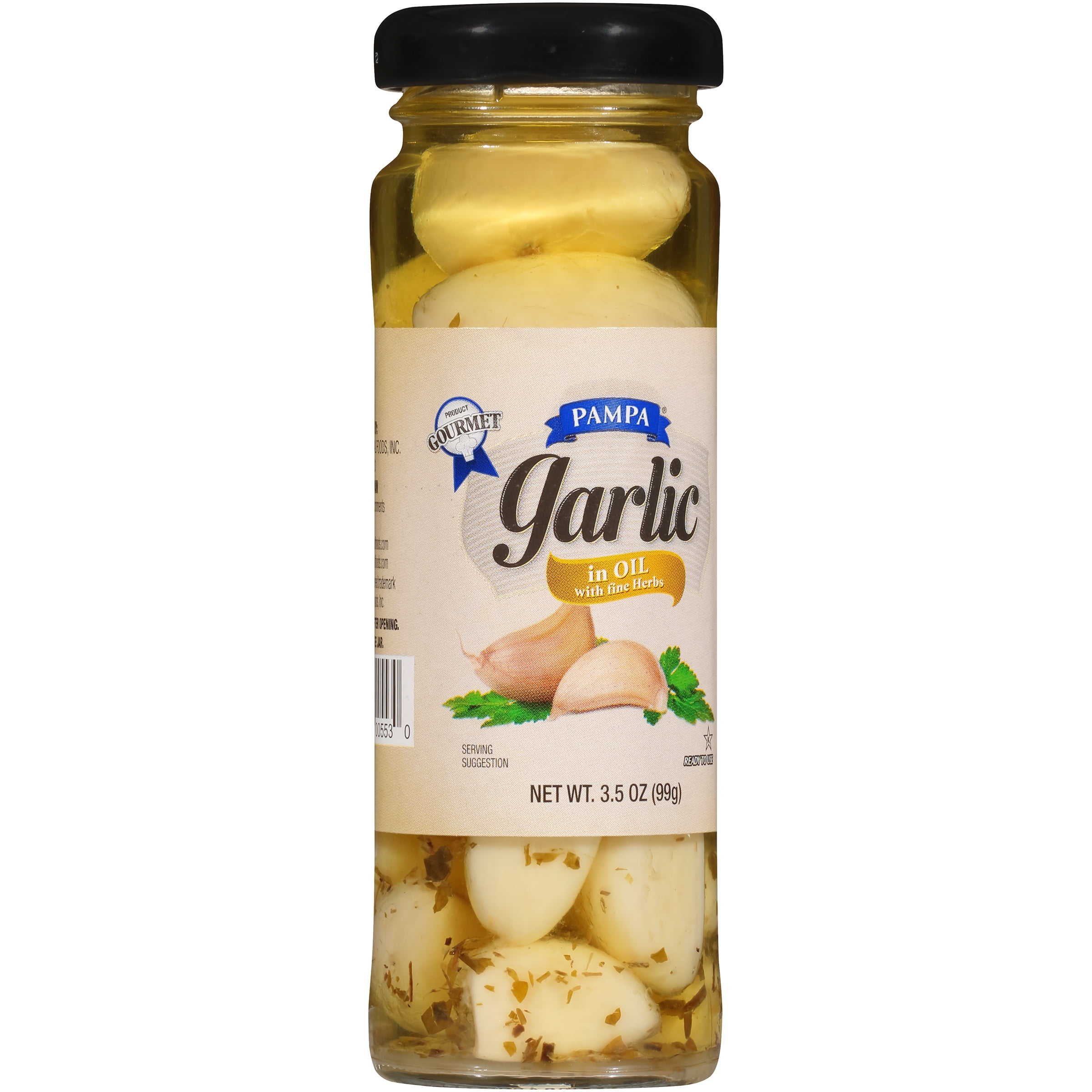 Pampa Garlic Cloves in Oil with Fine Herbs, 3.5 oz