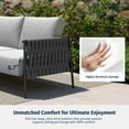 thumbnail image 7 of EAST OAK 4 Seats Outdoor Loveseat Set Patio Conversation Set Outdoor Furniture Sofa Set Grey, 7 of 7