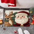 thumbnail image 5 of Christmas Reindeer Doormat Woven Design Diatom Mud Bathroom Mat Holiday Decor Entryway Rug Non Slip Floor Mat 24x16 Inches, 5 of 5