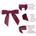 thumbnail image 3 of Dalrosia 50PCS Satin Bow for Gift Wrapping Twist Tie Bows for Wedding Favors Candy Apples Party Valentine's Day Christmas Decorations, 3 of 4