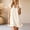 Beige, variant on Morttic Women's Half Zip V-Neck Mini Dress – Ruffled A-Line Hem, Solid Color Vibrant Spring/Summer Casual Dress Pink,XS