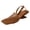 Brown, variant on Women's Square Toe Woven Slingback Wedge Sandals Retro Mesh Mule Breathable Heeled Slides Summer Dressy Shoes Black Size 6.5