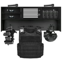 Police Gear Rack with Hooks, 35.5”L x14.5”H Police Gear Stand, Tactical Police Hanger as Police Retirement Gift