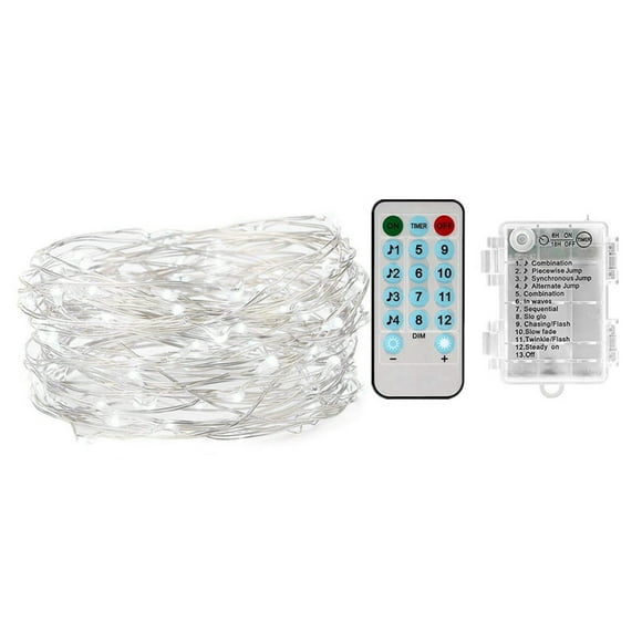 Cadena de luces LED Jadeshay 10M 100 luces con sonido Alambre de cobre