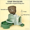 thumbnail image 2 of BISHE Enclosed Cat Litter Box with Openable Front Lock Lid, Space Capsule Design, 2-Step Anti-Tracking Litter Tray, Included Litter Scoop, Large Private Hooded Cat Toilet for Cats Up to 10 lbs, Green, 2 of 6