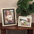 thumbnail image 2 of Cardinali Winston Tabletop Frame, 3 Pack, 5x7" Cream with Gold Bead Picture Frame for Desk & Mantel Decor, Hand Finished Beaded Border, Easel Back, Shatter-Resistant Acrylic Glazing, Made in the USA, 2 of 7