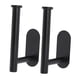 thumbnail image 1 of 2 soportes para cortinas, multiusos, para armario, resistentes al óxido, para papel higiénico. Negro, 1 of 9
