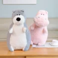 thumbnail image 5 of Peluches de animales bonitos de 35 a 70cm, muñecos de peluche de hipopótamo suave, oso Polar, Husky, marmota, regalos de navidad Kawaii990, 5 of 5