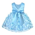 thumbnail image 4 of Tiijoy Newborn Girls Sleeveless Pageant Gown Party Evening Dress with 3D Butterfly Appliques, 4 of 5