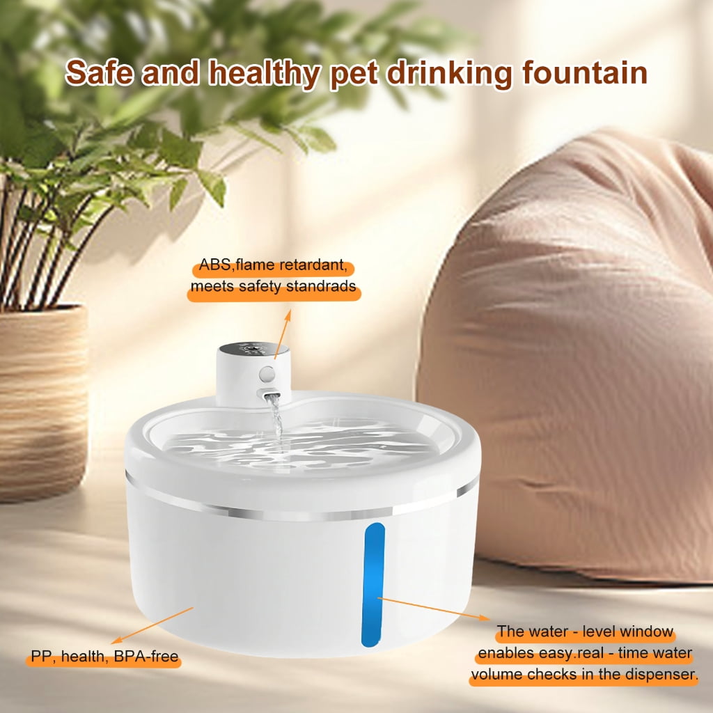 Cats Water Dispenser Mute Working Automatic Pet Fountain Dogs Waterer for Indoor Pet Easy to Drinking