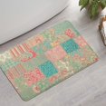 thumbnail image 2 of Pioneer Flower Floral Print Pattern Bathroom Rugs Mat, Non Slip Microfiber Bathroom Rug with Rubber Backing, Soft Mats for Bathroom Floor Tub Shower, 17"x27", 2 of 5