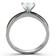 thumbnail image 3 of Womens Rings Two-Tone IP Gold (Ion Plating) Stainless Steel Ring with AAA Grade CZ in Clear TK1286, 3 of 4
