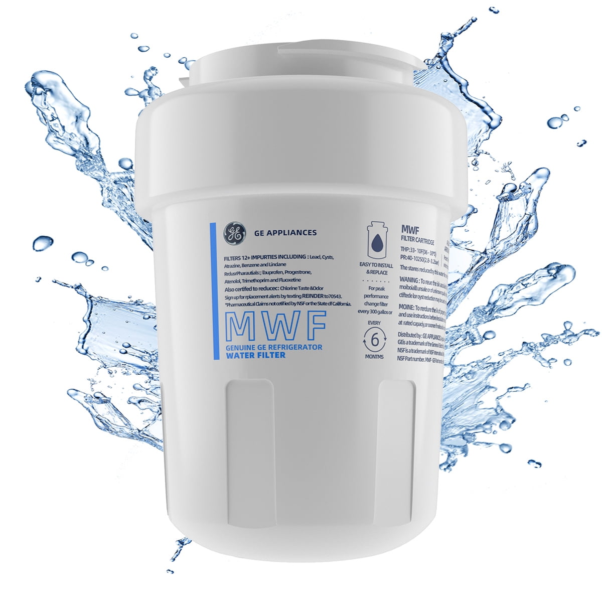 GE MWF MWFP GWF Smartwater Refrigerator Water Filter Genuine Sealed 2 Pack New 
