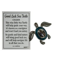 Ganz Good Luck Sea Turtle Pocket Charm with Story Card