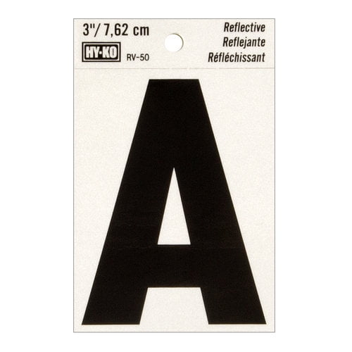 3" Reflective Vinyl Letter A