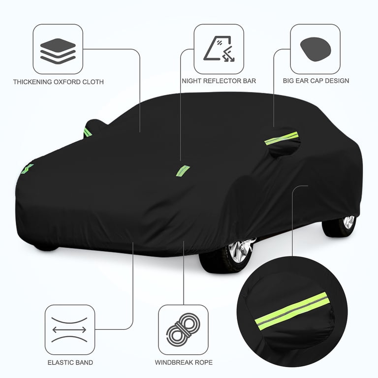 Hail Protector Car Cover For 2006-2024 Dodge Challenger – Custom Fit, Waterproof, Reflective Strips, All-Weather
