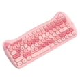 thumbnail image 2 of Cut CatJuego de teclado ergonómico inalámbrico para niñas combo de ratón Likrtyny y teclado de colores pastel mezclados 24G ideal para regalo, 2 of 7