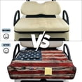 thumbnail image 6 of Yuyamidu Retro American Flag Golf Cart Seat Covers with Front Pockets Patriotic Golf Cart Seat Towel Blanket Keeps Seat Comfortable and Clean, Club Car Accessories for More 2 Seat Golf Carts, 6 of 8