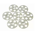 thumbnail image 1 of 100 Pcs Rondelles 36*6mm pour Fixation Isolation Joint Plat Plaqué Zinc avec 6 Trous Rondelles de Serrage en Métal, 1 of 3
