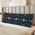 thumbnail image 5 of KLL Colorful Mexican Flower Pattern Long Body Pillow Cover,20x60 Body Pillow Cases,Soft Brushed Microfiber Invisible Zipper Design-Pillow core not included, 5 of 7