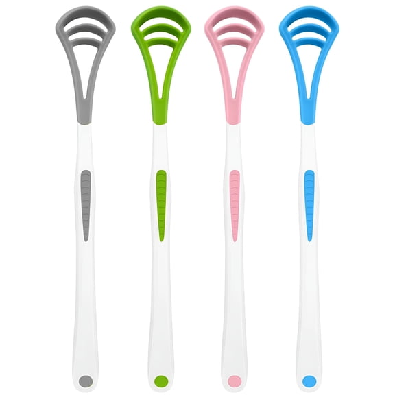 ACDANC 4 Pcs Tongue Scraper Cleaner for Adults and Kids,Reduce Bad Breath and Maintain Oral Hygiene