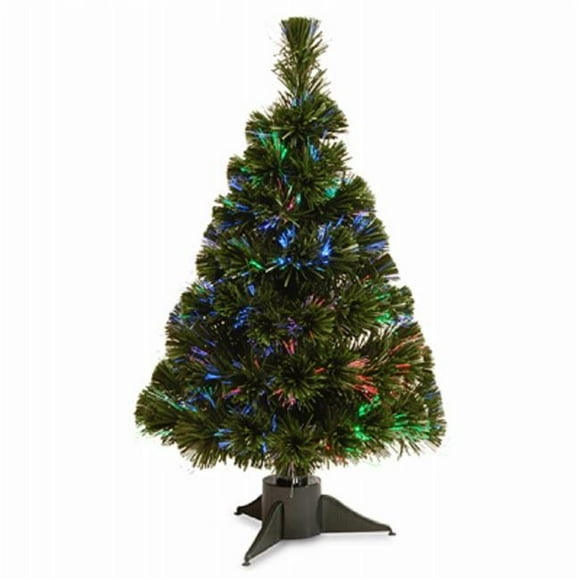 24 in. Evergreen Ice Fiber Optic Artificial Tree