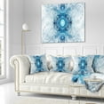 thumbnail image 3 of Designart Light Blue Fractal Pattern - Abstract Throw Pillow - 16x16, 3 of 5