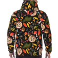 thumbnail image 7 of Wukai Owl And Leaves Print Men Hoodies Fleece Sweatshirts Long Sleeve Sweaters Pullover Fall Outfits Winter Clothes-4X-Large, 7 of 7