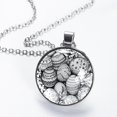Easter Elegant Glass Circular Pendant Necklace Women's Jewelry