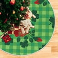 thumbnail image 3 of SKYSONIC St. Patricks Christmas Tree Skirt Home Decoration Large Round Christmas Tree Skirt for Holiday Party Home Christmas Day Ornaments 47.2 Inch, 3 of 6