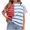 White, variant on Axiiglly Striped Shirt for Women Casual Crew Neck Tee Shirt Color Block Loose Summer T-Shirts Short Sleeve Fashion Going Out Tops