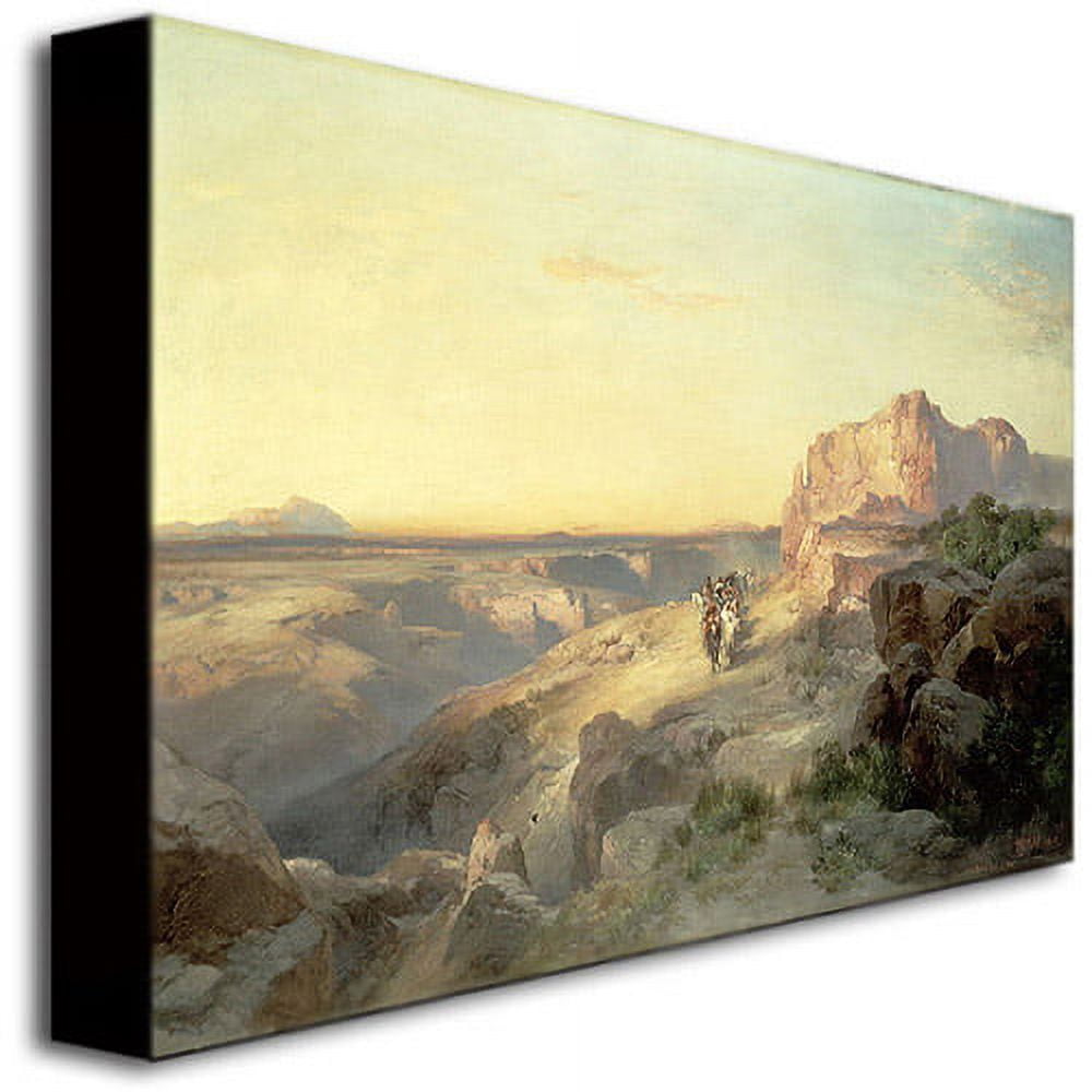 Trademark Fine Art "Red Rock Trail, South Utah" Canvas Wall Art by Thomas Moran