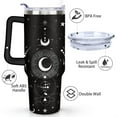 thumbnail image 3 of 40oz Goth Tumbler with Handle & Straw,Stainless Steel Insulated Cup,Leak Proof Travel Mug,Keeps Drinks Hot/Cold,Gothic Halloween Coffee Cup,Witchy Gifts for Women, 3 of 7