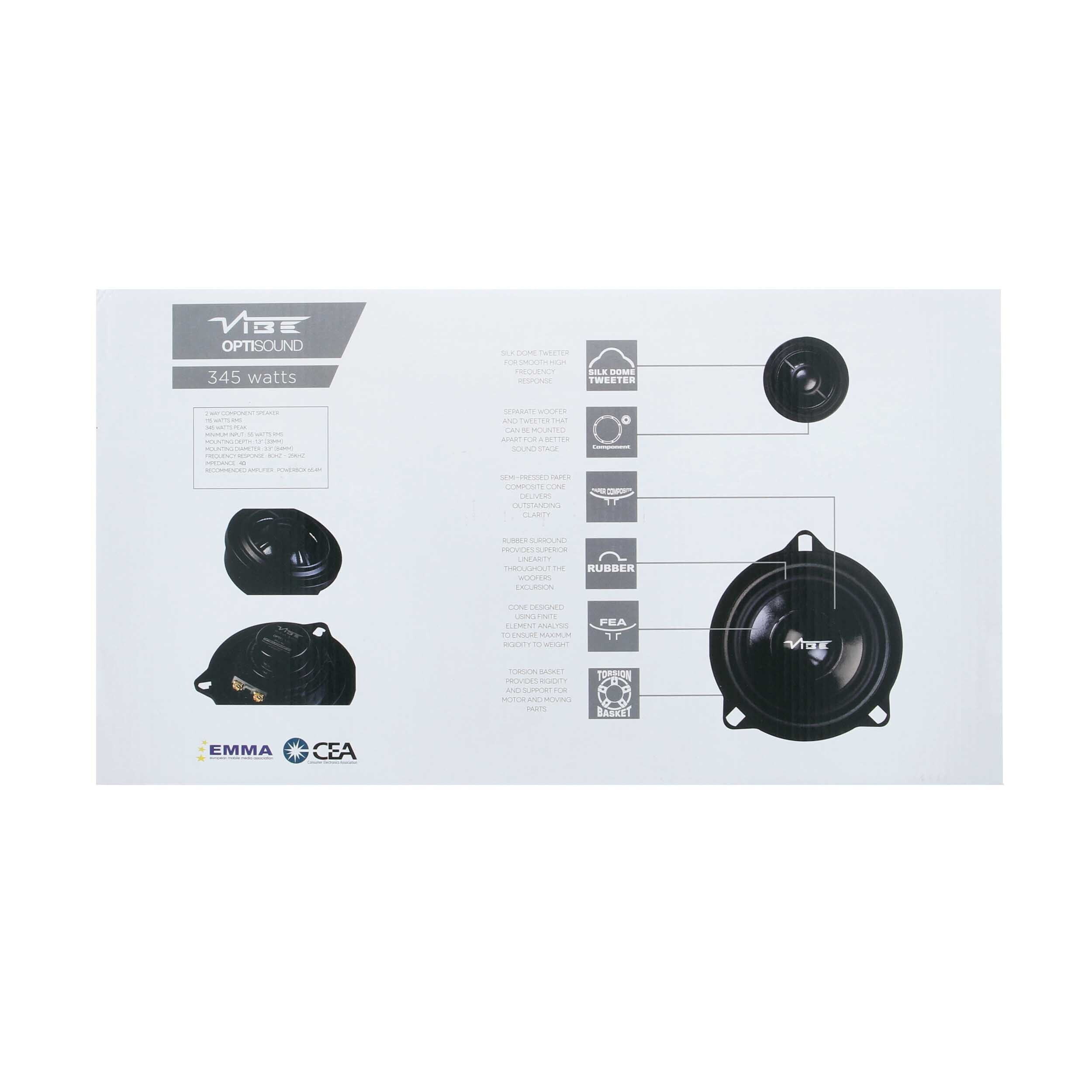 Metra OS-BMW4V4 4" Plug-N-Play Front Door Speaker Set 4 ohms for Select BMW (Pair)