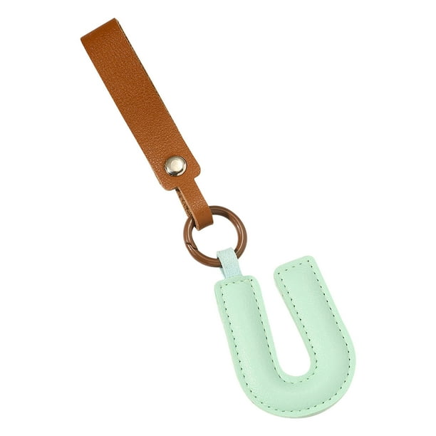 Accesorios para Coches Lindos Nuevo Cuero Carta Inglesa Llavero Colgante Bolsa de Llavero para Coches Accesorios para Coches Colgantes